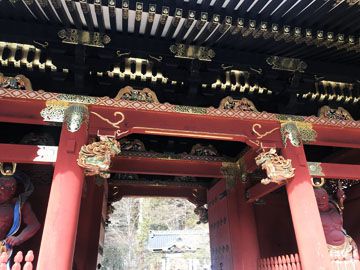 大猷院と戊辰150周年記念の電車